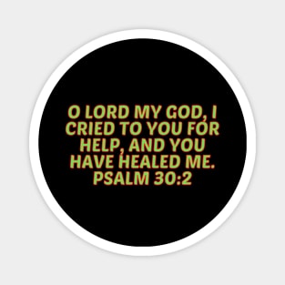 Bible Verse Psalm 30:2 Magnet